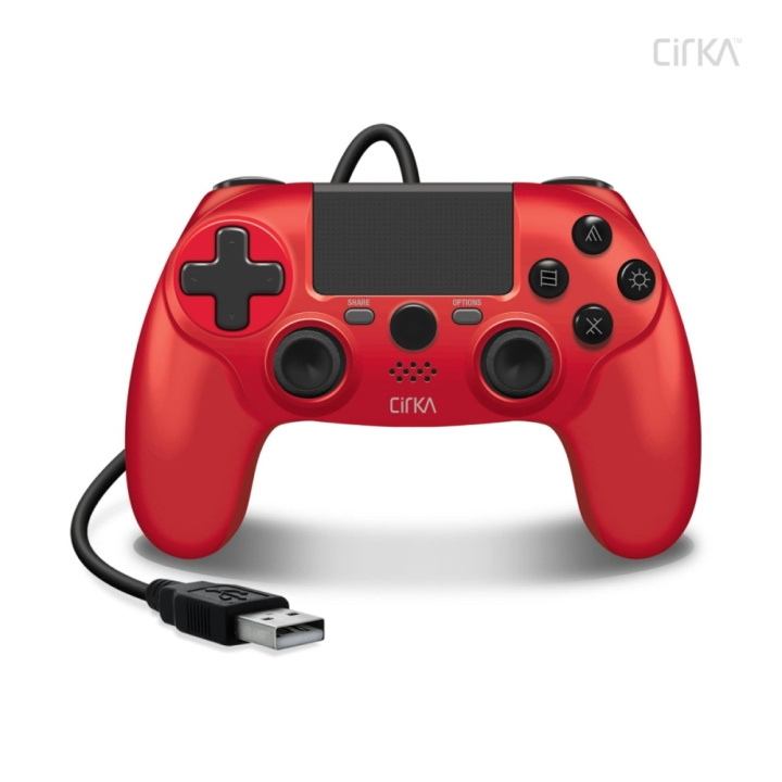 Hyperkin Nuforce trådbunden handkontroll för PS4/ PC/ Mac (röd) i gruppen HEMELEKTRONIK / Spelkonsoler & Tillbehör / Sony PlayStation 4 / Tillbehör hos TP E-commerce Nordic AB (C93088)