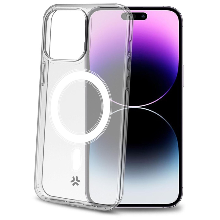 Celly Gelskinmag TPU Cover MagSafe-kompatibelt iPhone 15 Pro Max Transparent i gruppen SMARTPHONE & SURFPLATTOR / Mobilskydd / Apple / iPhone 15 hos TP E-commerce Nordic AB (C93493)