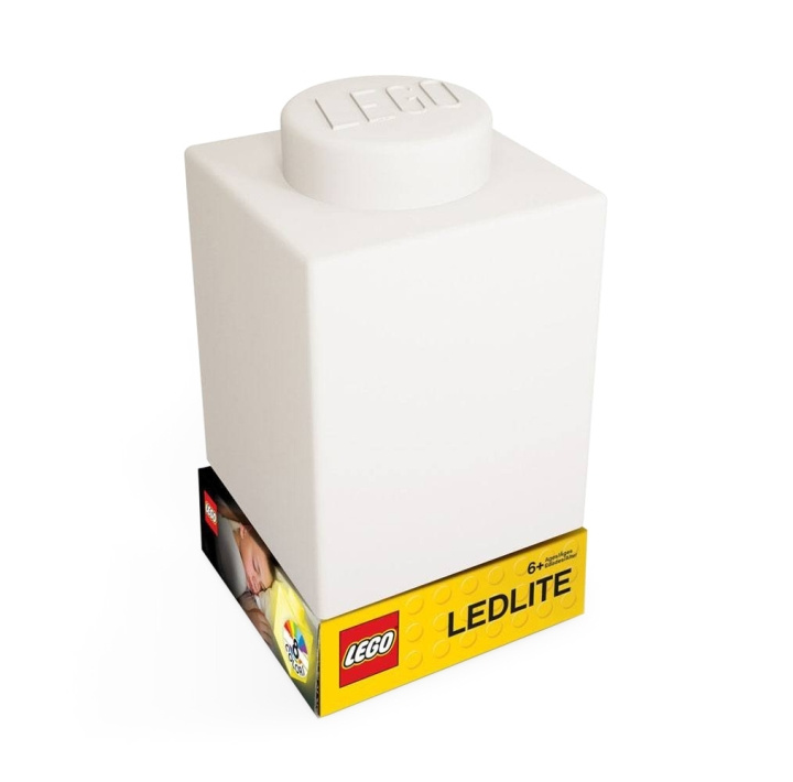 LEGO - Nattlampa m/LED - Silikonkloss - Vit | LEKSAKER, BARN- & BABYPRODUKTER - Barnrum - Barnlampor - Nattlampor | GameStuff
