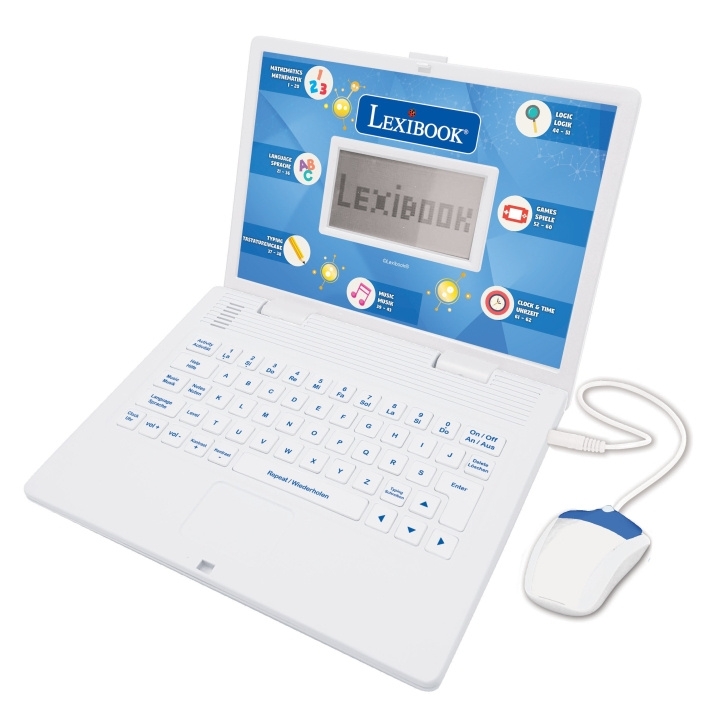 Lexibook Tvåspråkig pedagogisk bärbar dator - 124 aktiviteter (DE/EN) (JC598i3) i gruppen LEKSAKER, BARN- & BABYPRODUKTER / Leksaker / Elektronik & Media / Interaktiva leksaker hos TP E-commerce Nordic AB (C94171)