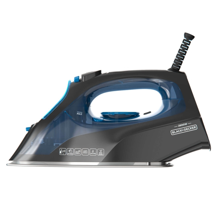 BLACK+DECKER Steam Iron 2600W Blue i gruppen HEM, HUSHÅLL & TRÄDGÅRD / Klädvård / Strykjärn hos TP E-commerce Nordic AB (C94780)