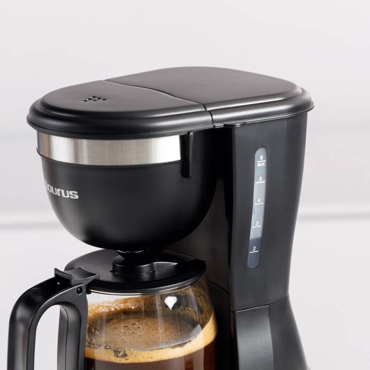 Taurus Coffee Maker Verona 6 Black i gruppen HEM, HUSHÅLL & TRÄDGÅRD / Hushållsmaskiner / Kaffemaskiner & Tillbehör / Kaffebryggare hos TP E-commerce Nordic AB (C94792)