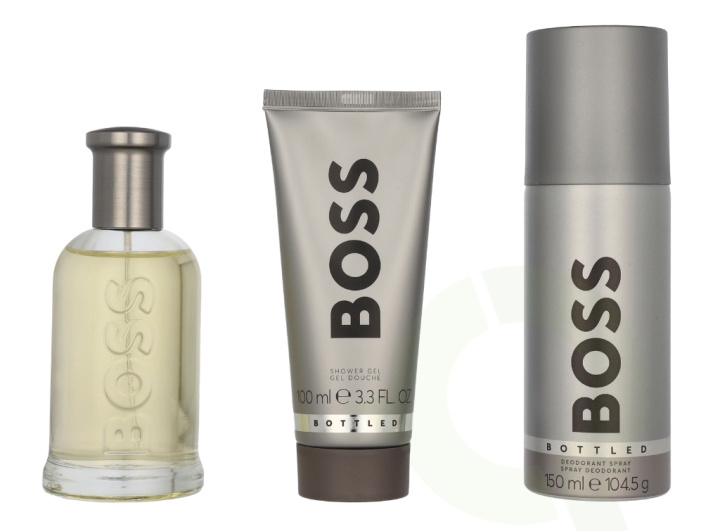 Hugo Boss Bottled Giftset 350 ml Edt Spray 100ml/Shower Gel 100ml/Deo Spray 150ml i gruppen SKÖNHET & HÄLSA / Presentkit / Presentkit För Honom hos TP E-commerce Nordic AB (C95014)