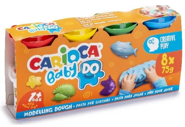 CARIOCA Baby Dough, Modelleringsvax (8x75gr.) (809446) i gruppen LEKSAKER, BARN- & BABYPRODUKTER / Leksaker / Leklera, leksand och tillbehör hos TP E-commerce Nordic AB (C95365)