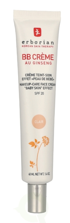 Erborian BB Cream Au Ginseng 5-In-1 Baby Skin Effect SPF20 40 ml Clair i gruppen SKÖNHET & HÄLSA / Makeup / Basmakeup / CC/BB Cream hos TP E-commerce Nordic AB (C95559)