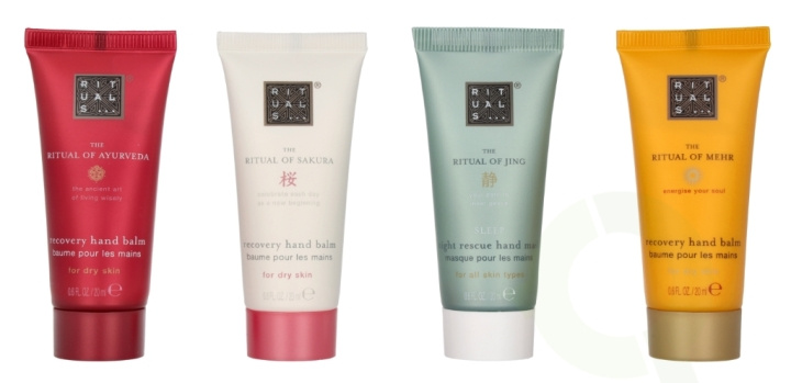 Rituals Soothing Hand Balm Set 4 x 20ml 80 ml Ayurveda/Mehr/Sakura/Jing i gruppen SKÖNHET & HÄLSA / Manikyr/Pedikyr / Handkräm hos TP E-commerce Nordic AB (C95684)