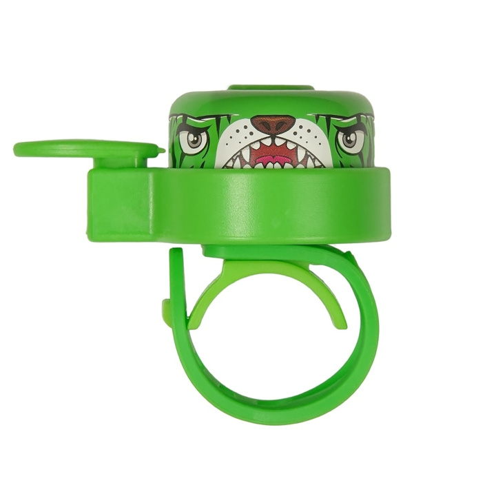 Crazy Safety Green Tiger Ringklocka för barn - Grön - One size i gruppen SPORT, FRITID & HOBBY / Sportutrustning / Cykeltillbehör / Övriga cykeltillbehör hos TP E-commerce Nordic AB (C98018)