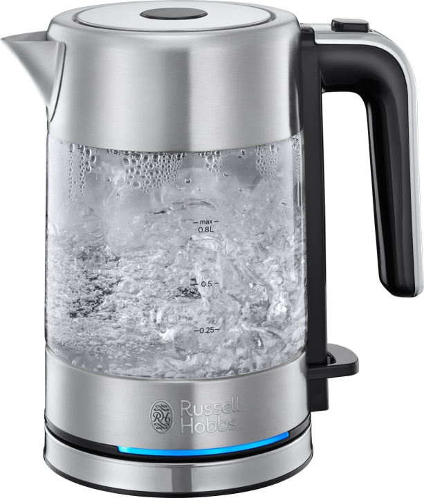 Russell Hobbs Kompakt vattenkokare för hemmet - Glas i gruppen HEM, HUSHÅLL & TRÄDGÅRD / Hushållsmaskiner / Vatten & Juice / Vattenkokare hos TP E-commerce Nordic AB (D00438)