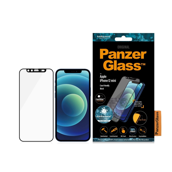 PanzerGlass iPhone 12 mini (CF) CamSlider (AB), Svart i gruppen SMARTPHONE & SURFPLATTOR / Mobilskydd / Apple / iPhone 12 Mini / Skärmskydd hos TP E-commerce Nordic AB (D00786)