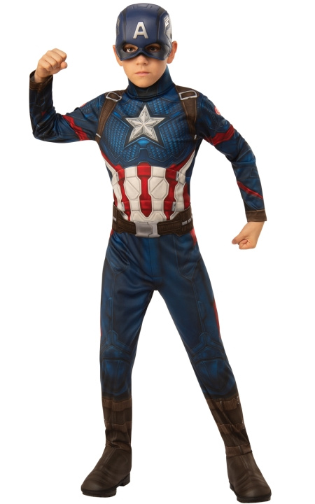 Rubies Costume - Captain America (132 cm) i gruppen LEKSAKER, BARN- & BABYPRODUKTER / Leksaker / Maskeradkläder hos TP E-commerce Nordic AB (D01451)