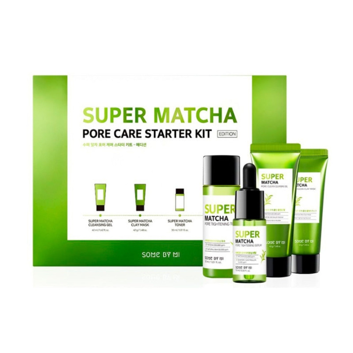 Some By Mi Super Matcha Pore Care Starter Kit - resestorlek i gruppen SKÖNHET & HÄLSA / Hudvård / Ansiktsvård / Dagkräm hos TP E-commerce Nordic AB (D01586)