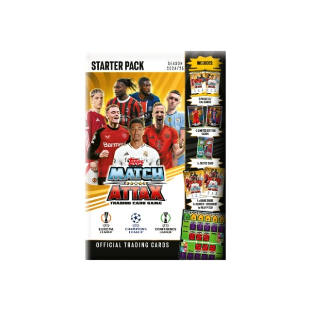 Topps MATCH ATTAX CHAMPIONS LEAGUE STARTER PACK (UCLMA24-02) i gruppen SPORT, FRITID & HOBBY / Roliga prylar / Samlarobjekt hos TP E-commerce Nordic AB (D01907)