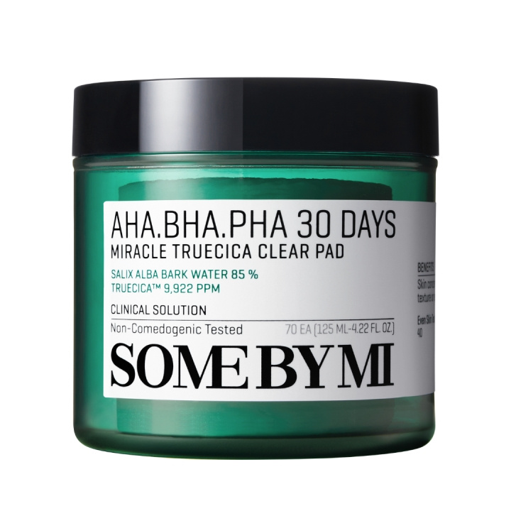 Some By Mi AHA BHA PHA 30 dagar Miracle Truecica Clear Pad - 70 pads i gruppen SKÖNHET & HÄLSA / Hudvård / Ansiktsvård / Rengöring hos TP E-commerce Nordic AB (D02398)