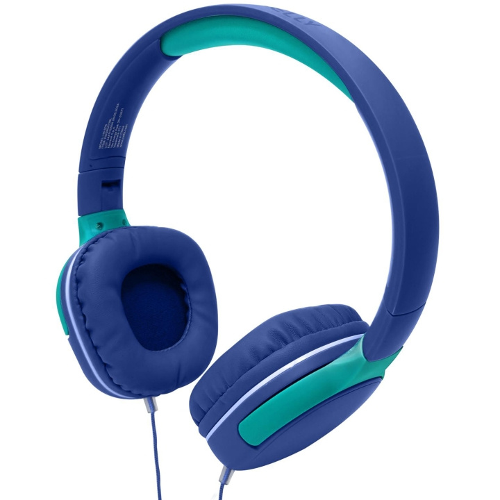 Celly Hörlurar Barn Volymbegränsning Kabel 3,5 mm KidsBeat Blå i gruppen HEMELEKTRONIK / Ljud & Bild / Hörlurar & Tillbehör / Hörlurar hos TP E-commerce Nordic AB (D05527)