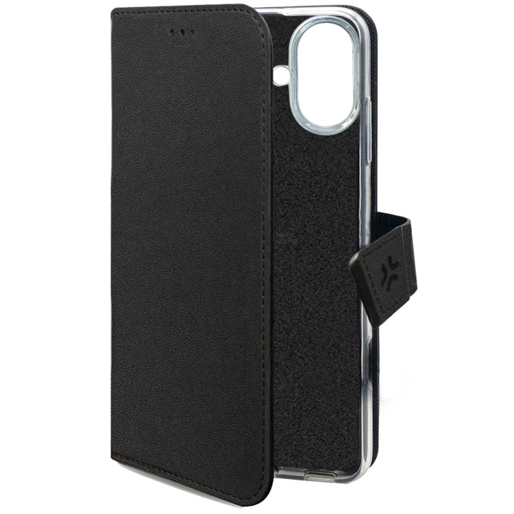 Celly Wally Wallet Case iPhone 16e Svart i gruppen SMARTPHONE & SURFPLATTOR / Mobilskydd / Apple / iPhone SE (4th gen) hos TP E-commerce Nordic AB (D05566)