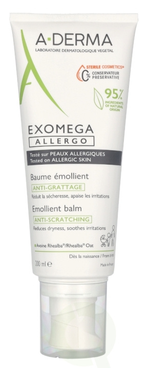 A-Derma Exomega Allergo Emollient Balm 200 ml i gruppen SKÖNHET & HÄLSA / Hudvård / Ansiktsvård / Dagkräm hos TP E-commerce Nordic AB (D05679)