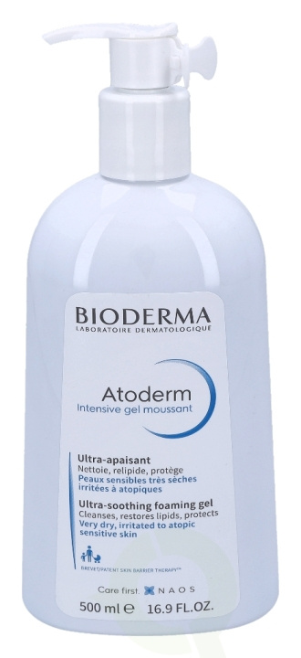 Bioderma Atoderm Intensive Gel Moussant 500 ml Very Dry, Irritated To Atopic Sensitive Skin i gruppen SKÖNHET & HÄLSA / Hudvård / Ansiktsvård / Dagkräm hos TP E-commerce Nordic AB (D05681)
