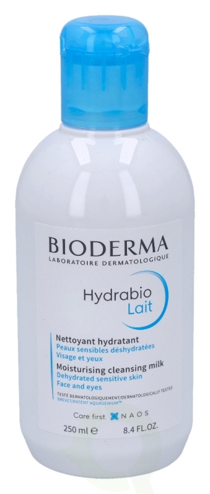 Bioderma Hydrabio Lait Moisturising Cleansing Milk 250 ml Dehydrated Sensitive Skin, Face And Eyes i gruppen SKÖNHET & HÄLSA / Hudvård / Ansiktsvård / Rengöring hos TP E-commerce Nordic AB (D05683)