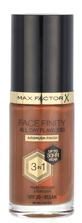 Max Factor Facefinity All Day Flawless 3 In 1 Foundation 30 ml W100 Cocoa i gruppen SKÖNHET & HÄLSA / Makeup / Basmakeup / Foundation hos TP E-commerce Nordic AB (D05836)