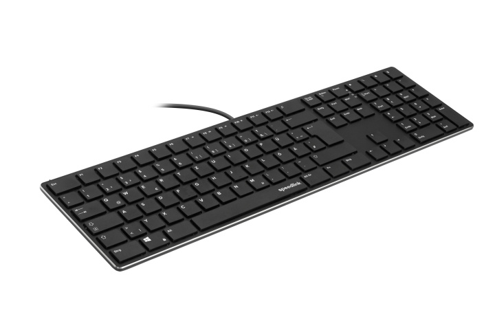 Speedlink RIVA Slim Metal Scissor Keyboard, svart - Nordisk layout i gruppen DATORER & KRINGUTRUSTNING / Möss & Tangentbord / Tangentbord / Trådbundna hos TP E-commerce Nordic AB (D06640)