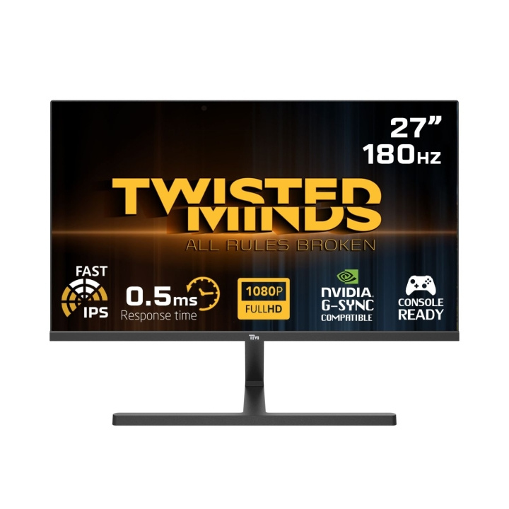 Twisted Minds Blaze Series Flat 27 FHD - 180HZ 0,5 MS Fast IPS HDMI 2.1 Gaming Monitor Svart i gruppen DATORER & KRINGUTRUSTNING / Datorskärmar & Tillbehör / Datorskärmar hos TP E-commerce Nordic AB (D07089)