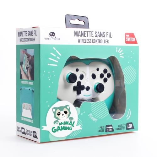 Trade Invaders Trådlös styrenhet Pandy för Switch med paddlar - Grön i gruppen HEMELEKTRONIK / Spelkonsoler & Tillbehör / Nintendo Switch / Tillbehör hos TP E-commerce Nordic AB (D07499)