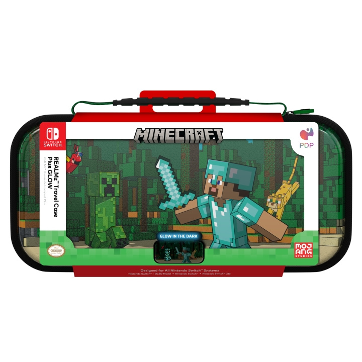 PDP Gaming Resefodral Plus GLOW - Minecraft Forest Battle i gruppen HEMELEKTRONIK / Spelkonsoler & Tillbehör / Nintendo Switch / Tillbehör hos TP E-commerce Nordic AB (D07653)