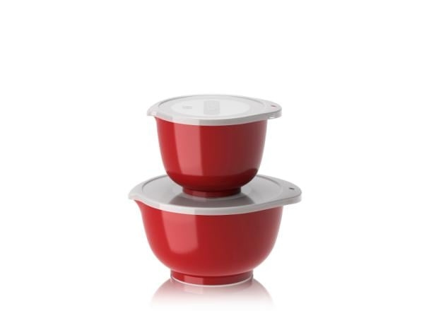 Rosti NYA Margrethe-skålar, Set om 2 + lock - Röd i gruppen HEM, HUSHÅLL & TRÄDGÅRD / Köksredskap / Övriga köksredskap hos TP E-commerce Nordic AB (D07657)