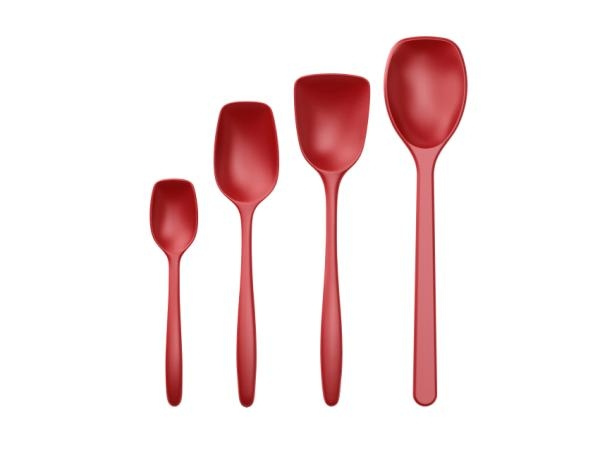 Rosti NEW Klassiska köksskedar, set om 4 - Röd i gruppen HEM, HUSHÅLL & TRÄDGÅRD / Köksredskap / Övriga köksredskap hos TP E-commerce Nordic AB (D07659)