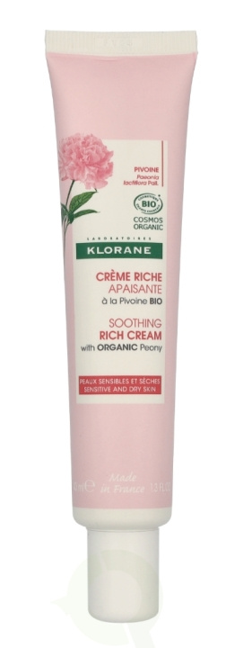 Klorane Soothing Rich Cream With Organic Peony 40 ml i gruppen SKÖNHET & HÄLSA / Hudvård / Ansiktsvård / Dagkräm hos TP E-commerce Nordic AB (D08162)