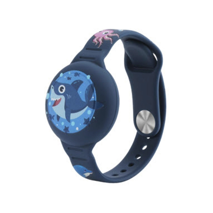 OFKOZ Bracelet for Apple AirTag Kids Waterproof Shark/Blue i gruppen SMARTPHONE & SURFPLATTOR / Övriga tillbehör / Övrigt hos TP E-commerce Nordic AB (D09177)