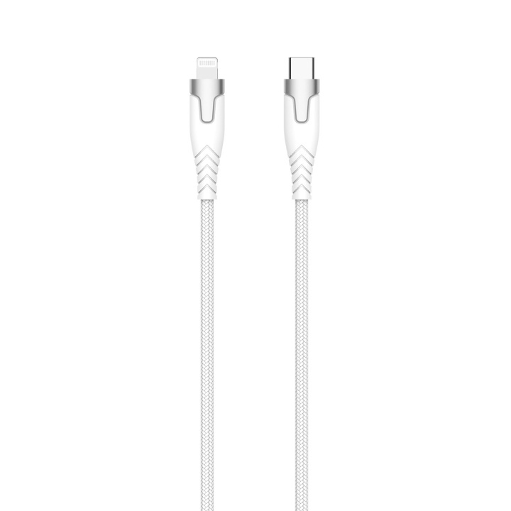 Gear Kevlarkabel Pro Usb-C Till Lightning Metallhölje Vit 1,5 M i gruppen DATORER & KRINGUTRUSTNING / Datorkablar / USB-kablar / USB-C hos TP E-commerce Nordic AB (D09186)