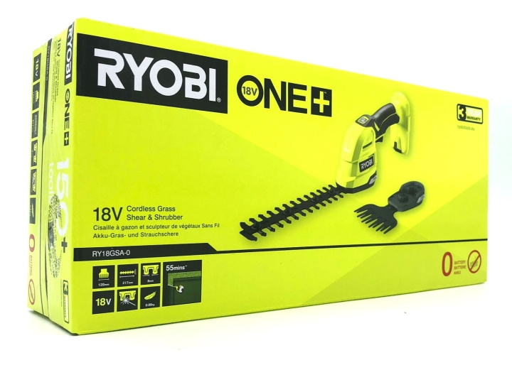 Ryobi RY18GSA-0 ONE+ 18V 2-i-1 gräs-/häcksax – Solo - Fyndvara i gruppen HEM, HUSHÅLL & TRÄDGÅRD / Verktyg / Övriga Elverktyg hos TP E-commerce Nordic AB (D10127D)