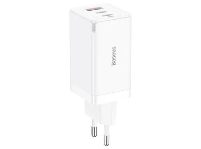 Baseus GaN5 Pro strömförsörjningsadapter 65Watt Vit i gruppen SMARTPHONE & SURFPLATTOR / Laddare & Kablar / Väggladdare / Väggladdare Typ C hos TP E-commerce Nordic AB (D10245)