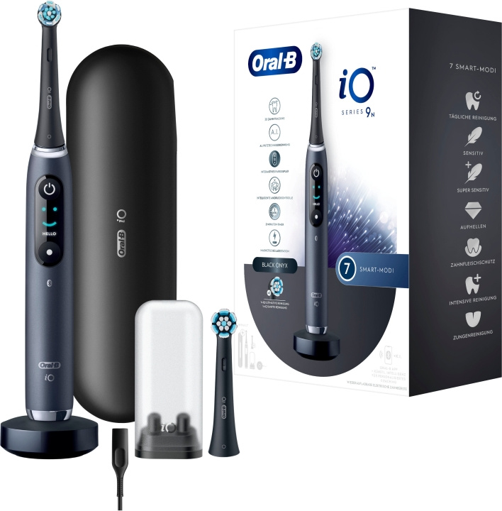 Oral B iO Serie 9N Eltandborste, Svart Onyx i gruppen SKÖNHET & HÄLSA / Munvård / Eltandborstar hos TP E-commerce Nordic AB (D10470)