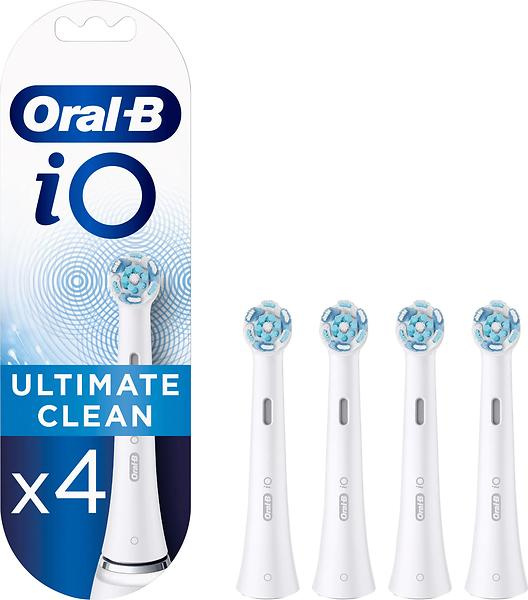 Oral B iO Ultimate Clean Borsthuvud, Vit 4-pack i gruppen SKÖNHET & HÄLSA / Munvård / Borsthuvuden & Tillbehör hos TP E-commerce Nordic AB (D10499)