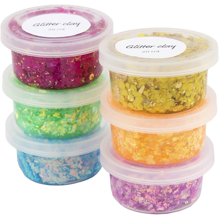 Creative Toys DIY-kit - Glitterlera 6 st (78746) i gruppen LEKSAKER, BARN- & BABYPRODUKTER / Leksaker / Leklera, leksand och tillbehör hos TP E-commerce Nordic AB (D10998)