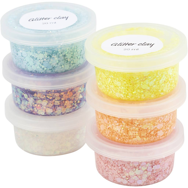 Creative Toys DIY-kit - Glitterlera 6 st (78745) i gruppen LEKSAKER, BARN- & BABYPRODUKTER / Leksaker / Leklera, leksand och tillbehör hos TP E-commerce Nordic AB (D11001)