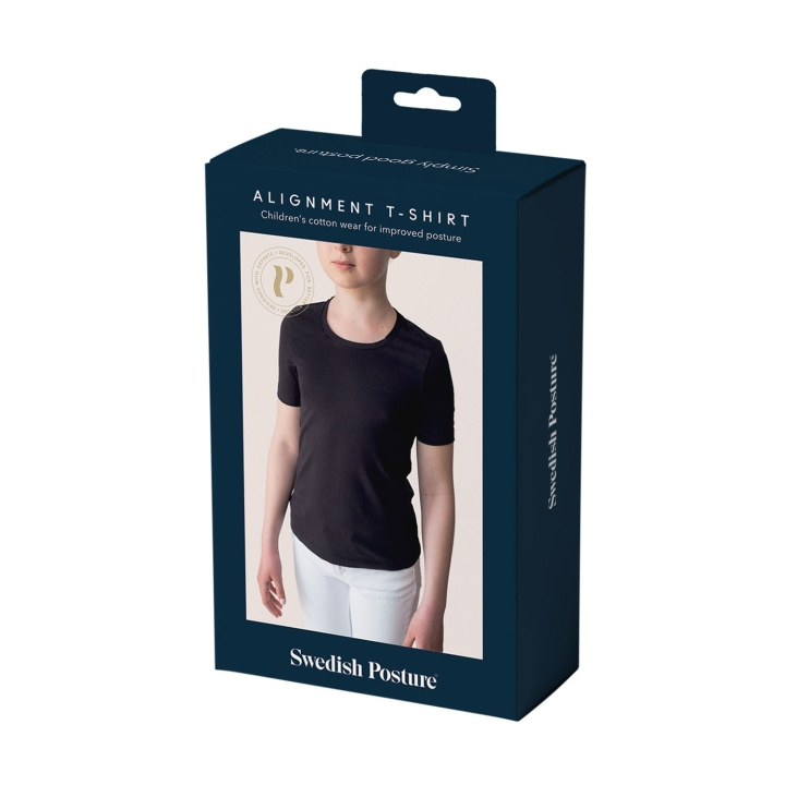 SWEDISH POSTURE Alignment Hållningströja Bomull Barn svart XS i gruppen SPORT, FRITID & HOBBY / Accessoarer / T-shirts & Tröjor hos TP E-commerce Nordic AB (D11359)