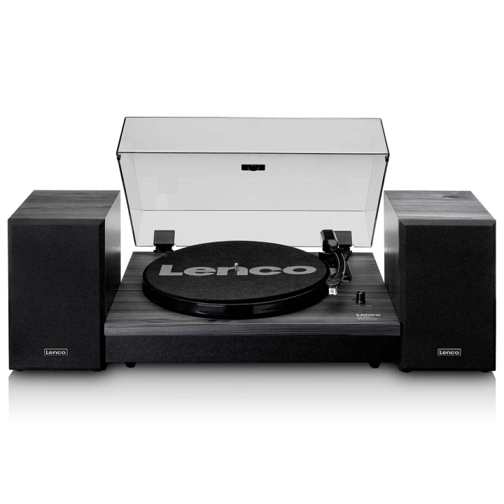 Lenco Skivspelare med Bluetooth® och två externa högtalare Svart i gruppen HEMELEKTRONIK / Ljud & Bild / Hemmabio, HiFi & Bärbart / Kompaktstereo & Skivspelare hos TP E-commerce Nordic AB (D11436)