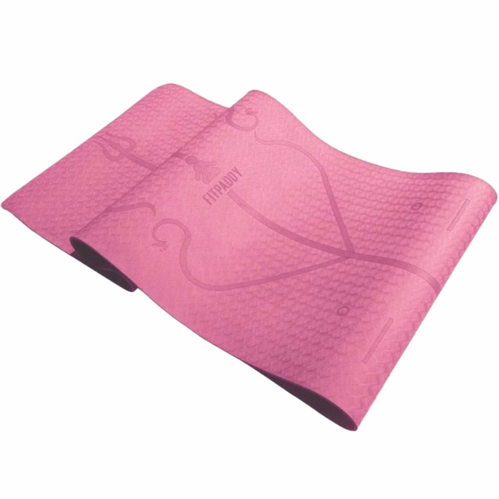 Fitpaddy Yoga Mat Rosa i gruppen SPORT, FRITID & HOBBY / Träningsredskap / Träningsredskap & tillbehör hos TP E-commerce Nordic AB (D11518)