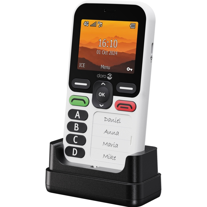 Doro Mobiltelefon 4G Leva X10 Vit/Svart, Fyndvara i gruppen SMARTPHONE & SURFPLATTOR / Mobiltelefoner & smartphones hos TP E-commerce Nordic AB (D12055D)
