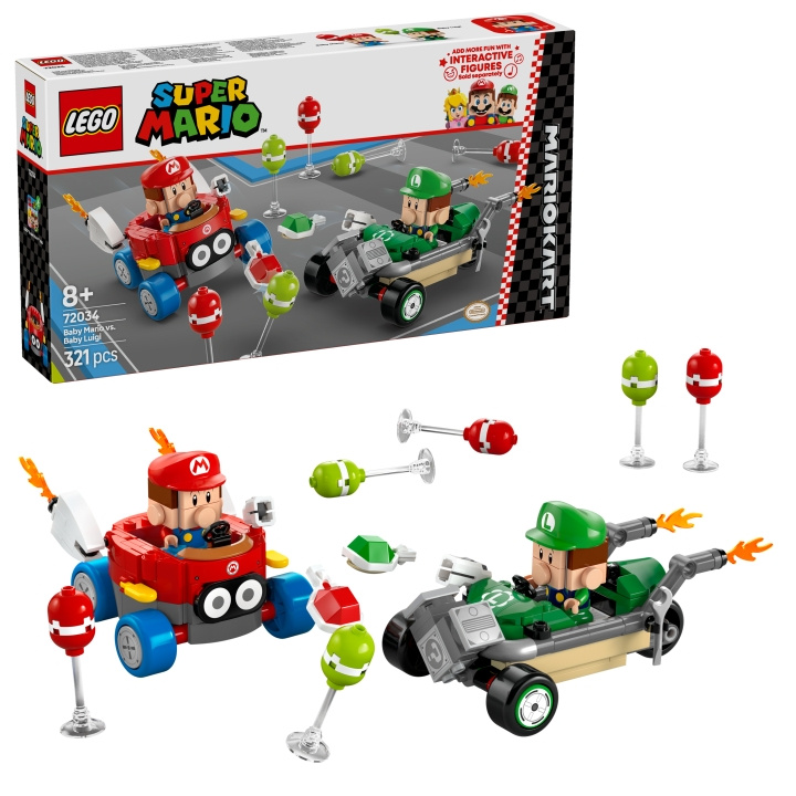 LEGO Super Mario - Mario Kart™ - Baby Mario vs. Baby Luigi (72034) i gruppen LEKSAKER, BARN- & BABYPRODUKTER / Leksaker / Byggleksaker / Lego hos TP E-commerce Nordic AB (D12371)
