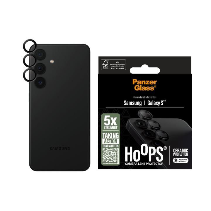PanzerGlass Hoops keramiskt linsskydd Samsung Galaxy S25 i gruppen SMARTPHONE & SURFPLATTOR / Mobilskydd / Samsung hos TP E-commerce Nordic AB (D12420)