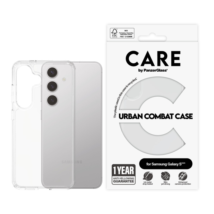PanzerGlass CARE by PanzerGlass - Flagship Fodral Transparent Urban Combat m. Klar Ram Samsung Galaxy S25 i gruppen SMARTPHONE & SURFPLATTOR / Mobilskydd / Samsung hos TP E-commerce Nordic AB (D12469)