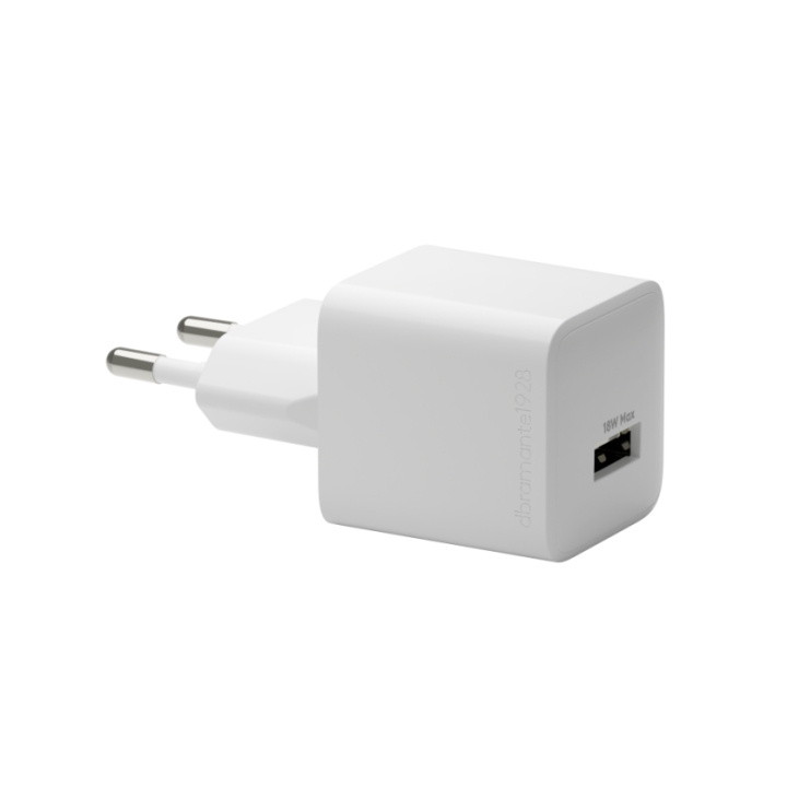 dbramante1928 Re-charge - Väggladdare GaN - USB-A 18W EU - Vit i gruppen SMARTPHONE & SURFPLATTOR / Laddare & Kablar / Väggladdare / Väggladdare USB hos TP E-commerce Nordic AB (D12813)