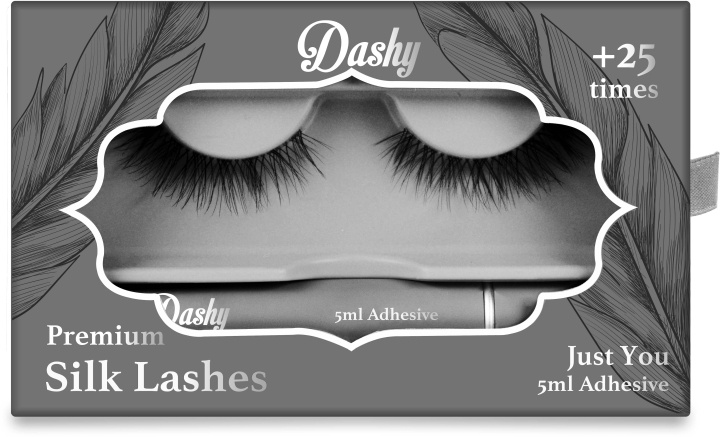 Dashy Premium Silk Lashes + 5 ml lim Just You i gruppen SKÖNHET & HÄLSA / Makeup / Ögon & Ögonbryn / Lösögonfransar hos TP E-commerce Nordic AB (D12902)