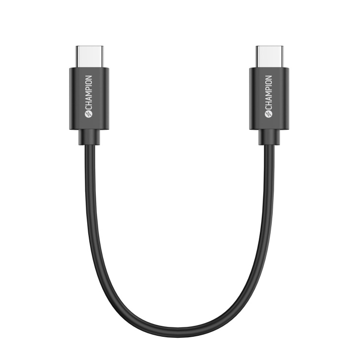 Champion USB-C Kabel 30cm Svart i gruppen DATORER & KRINGUTRUSTNING / Datorkablar / USB-kablar / USB-C hos TP E-commerce Nordic AB (D12966)