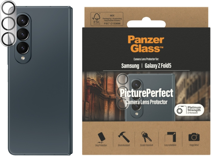 PanzerGlass PicturePerfect kameralinsskydd, Samsung Galaxy Z Fold5 i gruppen SMARTPHONE & SURFPLATTOR / Mobilskydd / Samsung hos TP E-commerce Nordic AB (D13467)