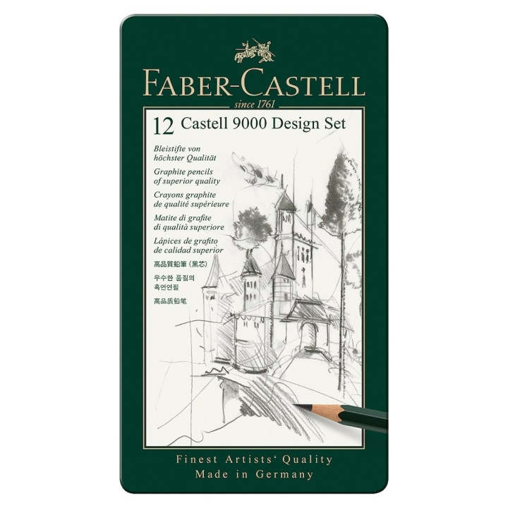 Faber-Castell Grafitpenna Castell 9000 Art set (119065) i gruppen SPORT, FRITID & HOBBY / Hobby / Måla & Rita / Pennor, kritor & tusch hos TP E-commerce Nordic AB (D13665)